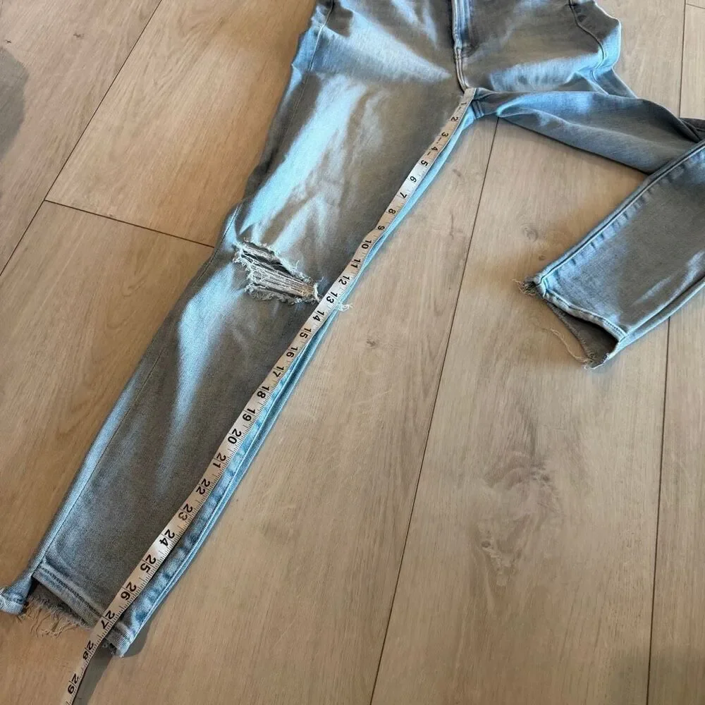 Mother the stunner zip ankle step chew woman jeans size 27